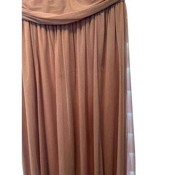 NEW ALEXA B NITES Blush Rose Womens Gown size 8 SHIMMER, JEWELED, CHIFFON Dress - Picture 2 of 11